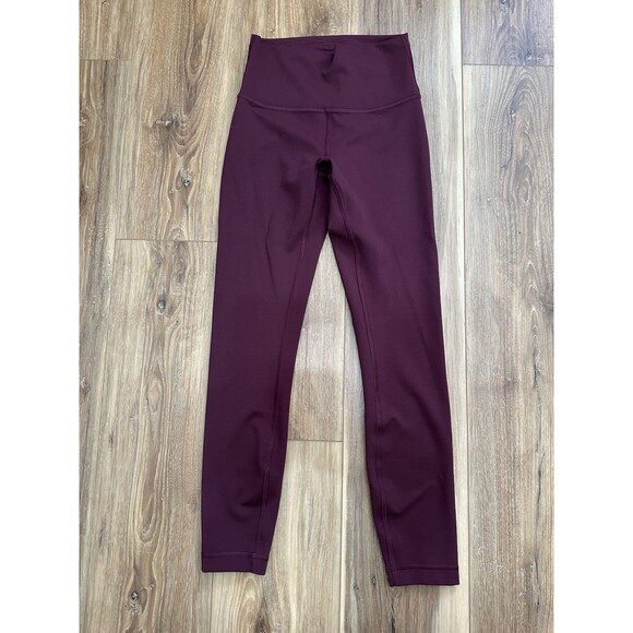 Lululemon Wunder Train High-Rise Tight 25" Red Merlot SIZE 4 soft LW5CQDS - Picture 1 of 5